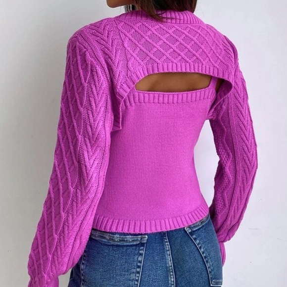 🔥 Argyle Knit Sweater & Cami Knit Top - Picture 6 of 16